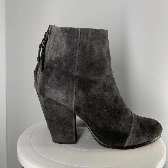 RAG & BONE gray ankle boots booties sz 38 fits 7.5 - Picture 3 of 9